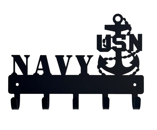 navy-fouled-anchor-CPO Key Rack/ Leash Hanger with 5 hooks