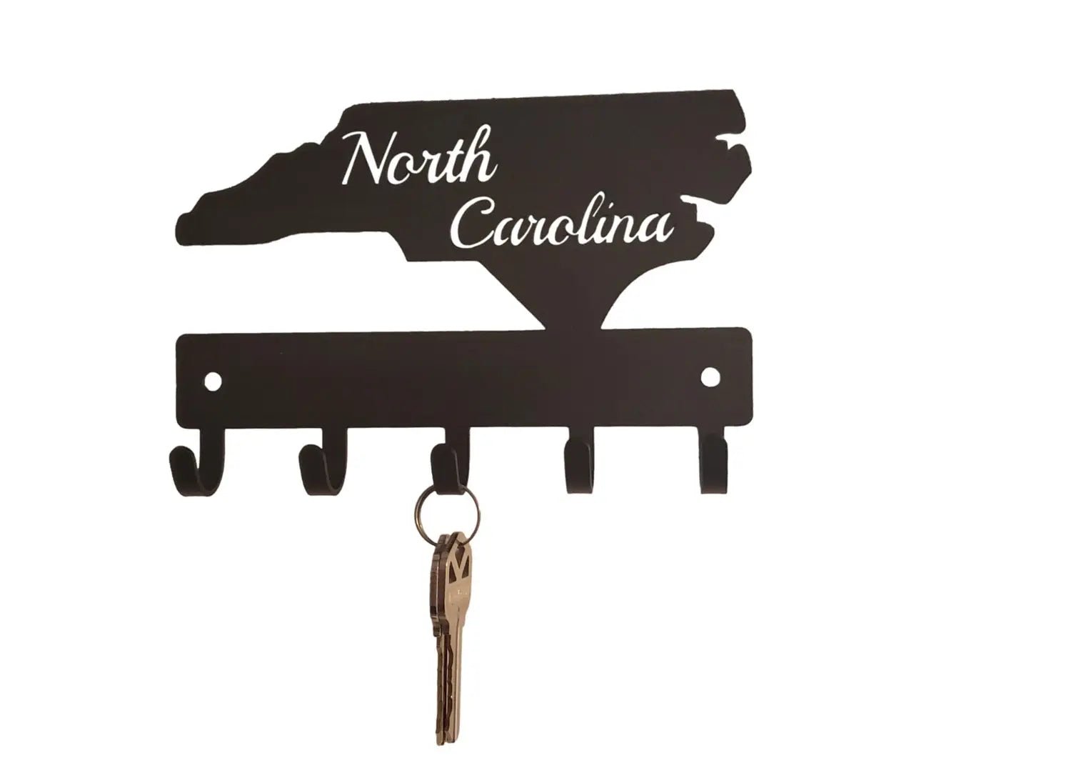 State Key Rack North Carolina State Key Holder Wall Mounted 5 Hooks | Made in the USA ...