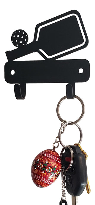Small Pickleball Key Hanger with 2 hooks