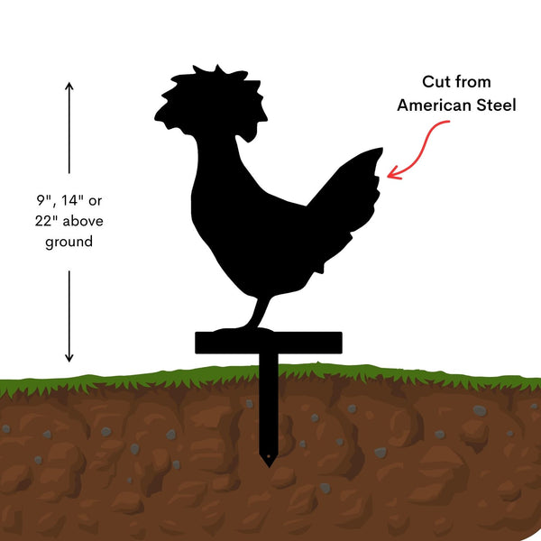 Polish Chicken Yard Stake  (Style 2)