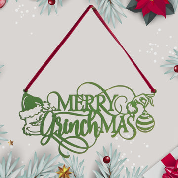 Merry Grinchmas Metal Ornament - 0