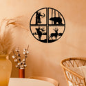 Wildlife Quarter Circle Metal Wall Art – 4 Piece Set