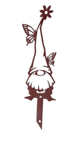 Garden Gnome Yard Stakes & Potted Plant Stakes - The Metal Peddler Garden Stakes dad garden, garden, Gnomes, ground stake, outdoor life