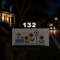 Cat Mailbox Topper with Personalized House Numbers