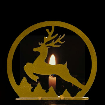 Reindeer Candle Stand in Gold