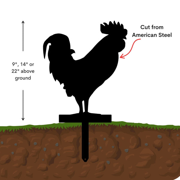 Metal Rooster Yard Stake – Bold & Beautiful Outdoor Art
