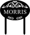 Stunning Scroll & Oval Name Number Plaque for Homes/ Weddings