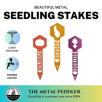 3 metal stakes for pumpkin, squash, beetroot
