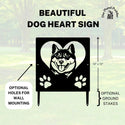 Shiba Inu Name Sign or Heart Memorial Wall or Yard Plaque