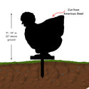 Silkie Chicken Yard Stake (Style 2)