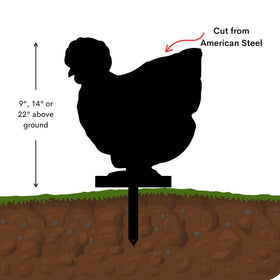 Silkie Chicken Yard Stake (Style 2) - 0