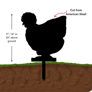 Silkie Chicken Yard Stake (Style 2) - 0