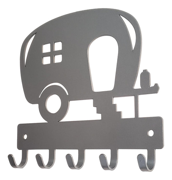 Silver Camper Key Rack/ Holder - The Metal Peddler Key Rack auto, automobile, bestseller, breed, camp, dad, dad auto, Inv-T, key rack, outdoor life, SALE, transportation, vehicles