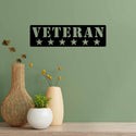 Veteran with Stars Wall Plaque - The Metal Peddler Wall Art dad, hero, military, office, sign, veteran, wall art, wall decor