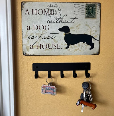 Customers image of a small 6" plain key rack / leash holder with 5 hooks