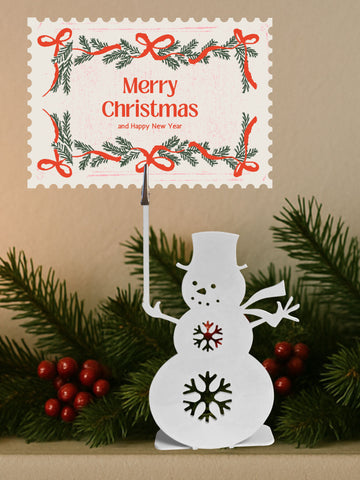 Snowman Photo Clip & Card Holder