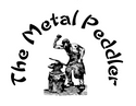 The Metal Peddler logo, the metal peddler makes metal art decor, fence post caps, key hangers and more. Made in the USA