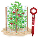 Garden plant stakes to identify vegetables - tomatoes