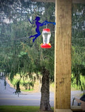 Garden Art Fairy for Tree or Wall Mounting - The Metal Peddler Decor 00305-WA-Fairy-Key-Teal-A TheMetalPeddler.com