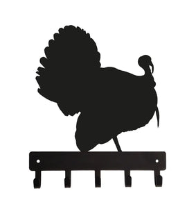 Turkey Silhouette Key Rack with 5 hooks