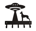UFO & Great Dane Key Rack - The Metal Peddler Key Rack breed, Breed G, dad, dad myth, dog, Great Dane, key rack, leash hanger, leash rack, ufo