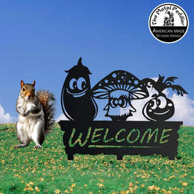 Veggie Garden Welcome Yard Sign The Metal Peddler