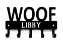 WOOF + Name Dog Key Rack/ Leash Hanger - The Metal Peddler Key Rack Any Breed, Dog, key rack, leash rack, Name plaque, name sign, Personalized Gifts, personalizetext