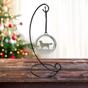 Christmas Tree Ornament with Golden Retriever Dog The Metal Peddler