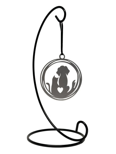 Christmas tree ornament with cat and dog