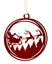 Santa and Sleigh Christmas Tree Ornament - The Metal Peddler Christmas Ornaments Christmas, holiday, Inv-T, seasonal, XO