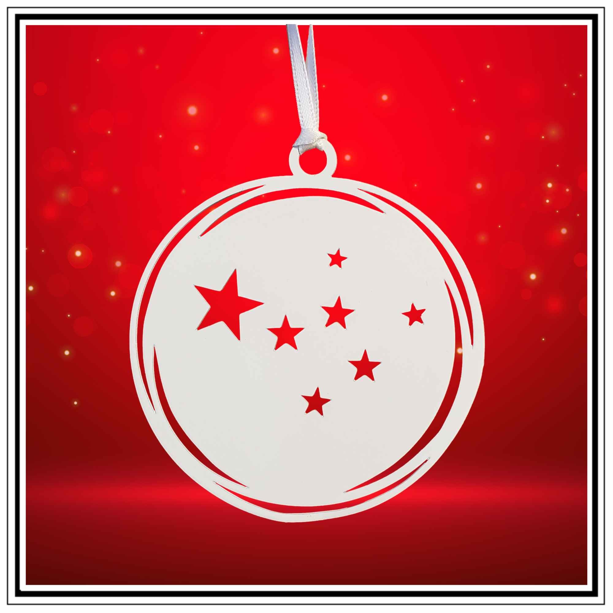 Starry Christmas Tree Ornament - 0