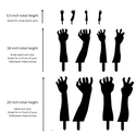 Zombie arm images along with sizes and descriptions 