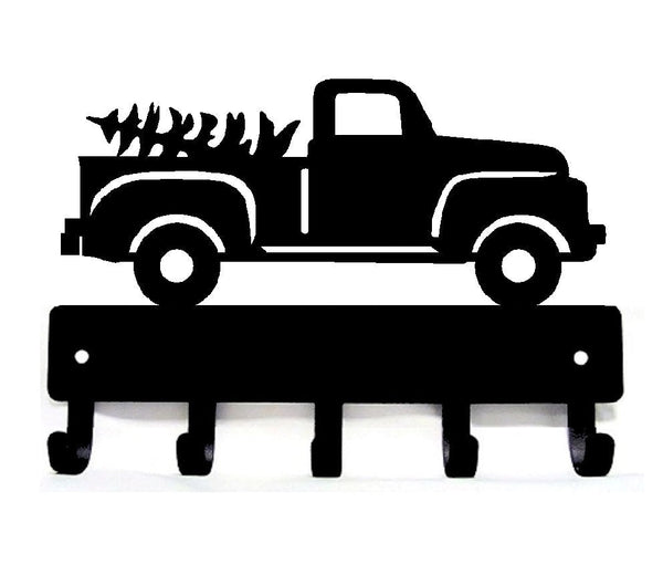 Pickup Truck and Christmas tree Key Hanger - The Metal Peddler Key Rack auto, automobile, key rack, transportation, vehicles