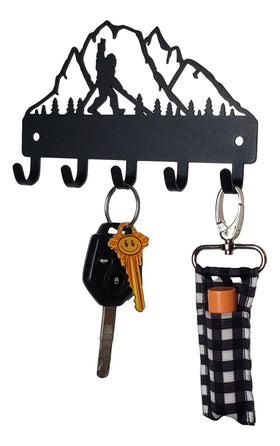 Bigfoot Peace in the Mountain Key Holder - The Metal Peddler Key Rack bigfoot, camp, dad, dad myth, funny, key rack, mountain, mountains, sasquatch, yeti