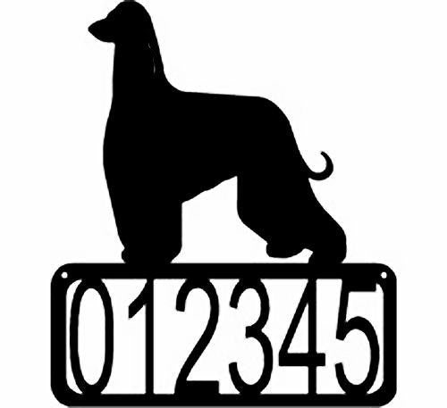 Afghan Hound Dog House Address Sign - The Metal Peddler Address Signs address sign, Afghan Hound, breed, Breed A, Dog, House sign, Personalized Signs, personalizetext, porch