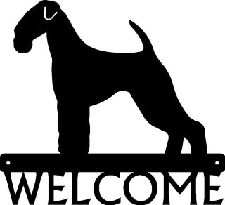 Airedale Terrier Dog Welcome Sign or Custom Name - The Metal Peddler Welcome Signs Airedale Terrier, breed, Breed A, Dog, Personalized Signs, personalizetext, porch, welcome sign