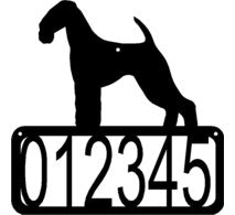 Airedale Terrier Dog House Address Sign - The Metal Peddler Address Signs address sign, Airedale Terrier, breed, Breed A, Dog, House sign, Personalized Signs, personalizetext, porch