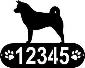 Akita Dog PAWS House Address Sign or Name Plaque - The Metal Peddler Address Signs address sign, Akita, breed, Breed A, Dog, Dog Signs, Name plaque, Personalized Signs, personalizetext