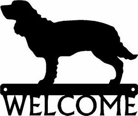 American Water Spaniel Dog Welcome Sign or Custom Name - The Metal Peddler Welcome Signs American Water Spaniel, breed, Breed A, Dog, Dog Signs, Personalized Signs, personalizetext, porch, Welcome sign