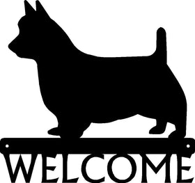 Australian Terrier Dog Welcome Sign or Custom Name - The Metal Peddler Welcome Signs Australian Terrier, breed, Breed A, Dog, Dog Signs, Personalized Signs, personalizetext, porch, Welcome sign