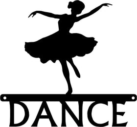 Dance Art Sign - Ballerina Dancer Wall Art with custom name option - The Metal Peddler Wall Art ballet, dance, dancer, dancers, personalized, personalized dance, Personalized Signs, personalizetext, wall art