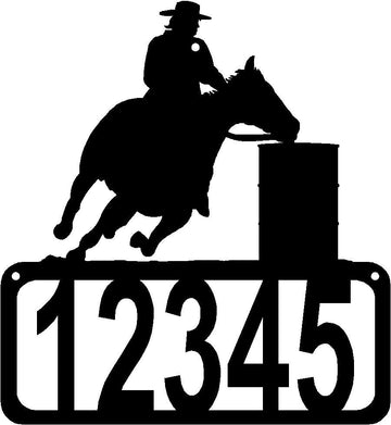 Barrel Racer House Address Sign - The Metal Peddler Address Signs Address sign, Barrel Racer, House sign, Personalized Signs, personalizetext, porch, Western