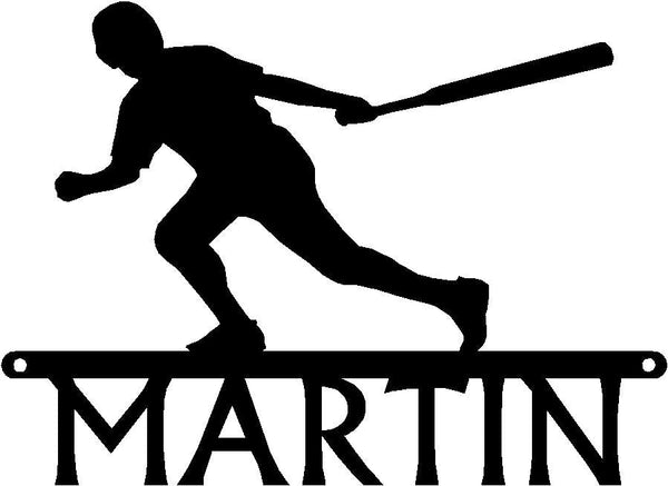 Baseball Batter with name below- Personalized Sports Sign - The Metal Peddler  baseball, Name plaque, Personalized Gifts, Personalized Signs, personalizetext, sports, wall art