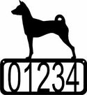 Basenji Dog House Address Sign - The Metal Peddler Address Signs address sign, Basenji, breed, Breed B, Dog, House sign, Personalized Signs, personalizetext, porch