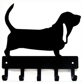 Basset Hound Dog Key Rack/ Leash Hanger with 5 Hooks