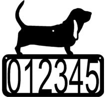 Basset Hound Dog House Address Sign - The Metal Peddler Address Signs address sign, Basset Hound, breed, Breed B, Dog, House sign, Personalized Signs, personalizetext, porch