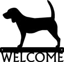 Beagle Dog Welcome Sign or Custom Name - The Metal Peddler Welcome Signs Beagle, breed, Breed A, Dog, Personalized Signs, personalizetext, porch, Welcome sign