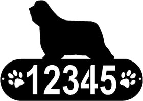 Bearded Collie Dog PAWS House Address Sign or Name Plaque - The Metal Peddler Address Signs address sign, Bearded Collie, breed, Dog, Dog Signs, Name plaque, Personalized Signs, personalizetext