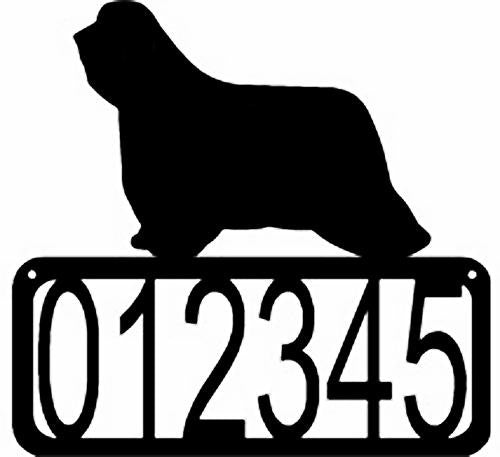 Bearded Collie Dog House Address Sign - The Metal Peddler Address Signs address sign, Bearded Collie, breed, Dog, House sign, Personalized Signs, personalizetext, porch