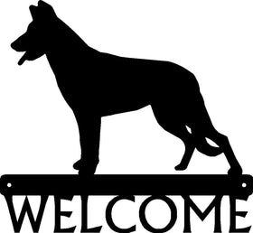 Beauceron Dog Welcome Sign or Custom Name - The Metal Peddler Welcome Signs Beauceron, breed, Breed B, Dog, Dog Signs, Personalized Signs, personalizetext, porch, Welcome sign